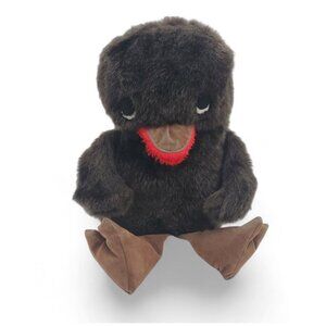 RARE Ms Noah Ugly Duckling Black Stuffed Animal Plush 14"‎ 1980s Vintage Swan